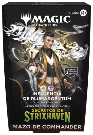 Secretos de Strixhaven Influencia de Plumargéntum Commander Deck